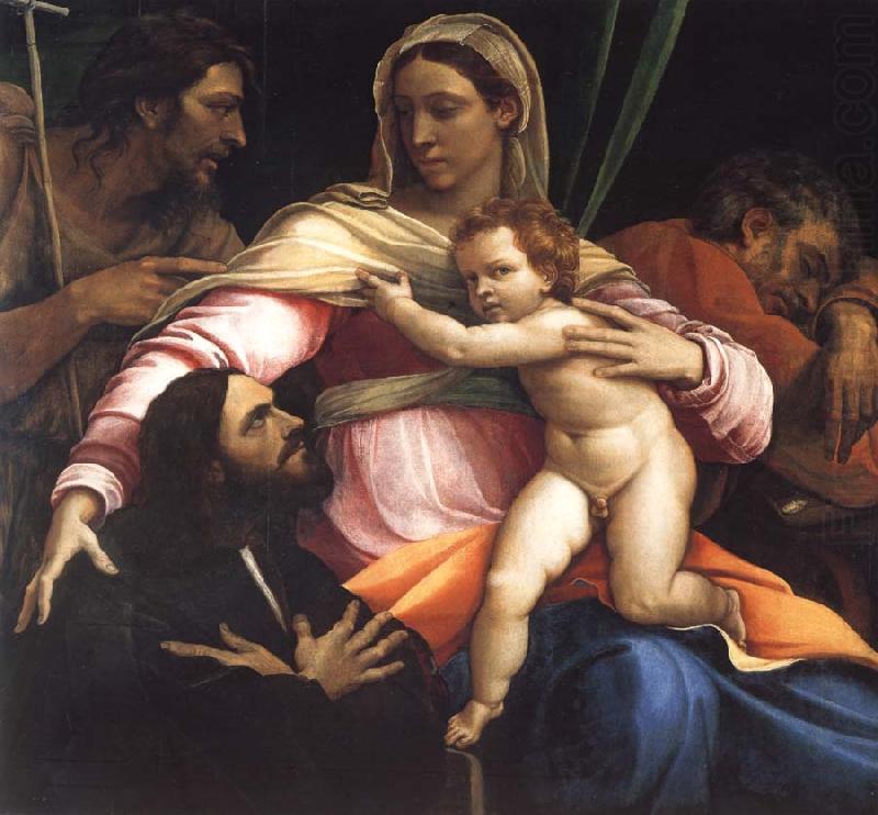 The Madonna and Child with Saints Joseph and John the Baptist and a Donor, Sebastiano del Piombo